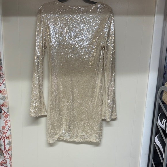 Wild Fable Cream Sequin Mini Dress - Picture 5 of 10